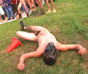 He was exahausted from all the gay sex